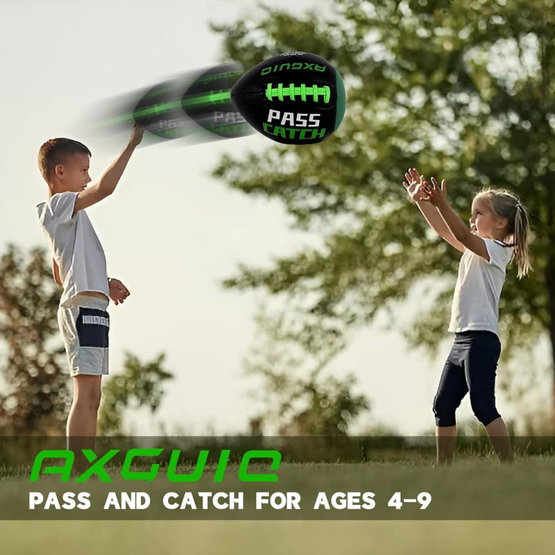 AXGUIQ PassCatch Training Football, Composite Fatherless Bounce Back Youth Football, Training Improving Enhance Solo Passing Catching Skills (Deflated) - Image 4